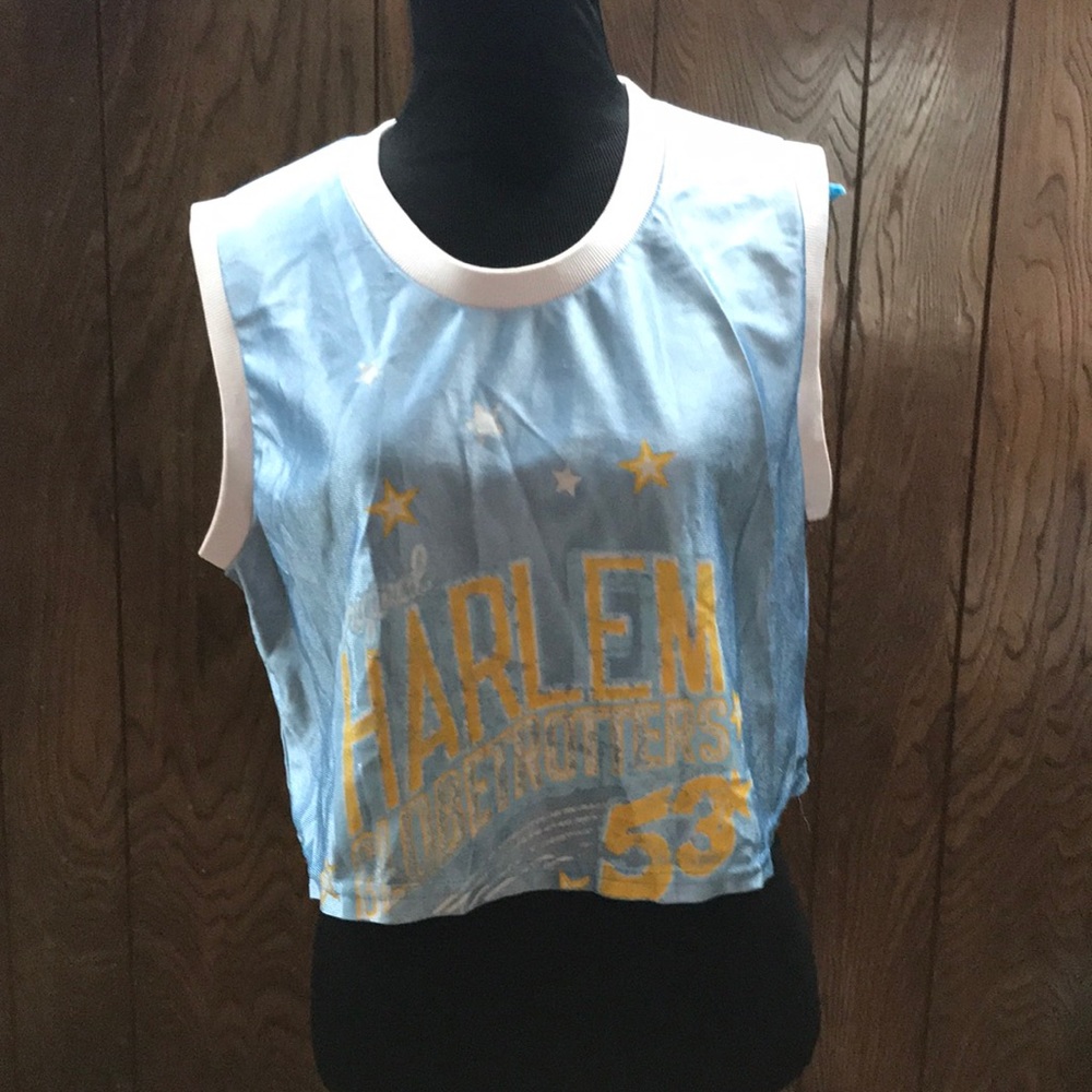 Harlem Women light blue cropped top OS